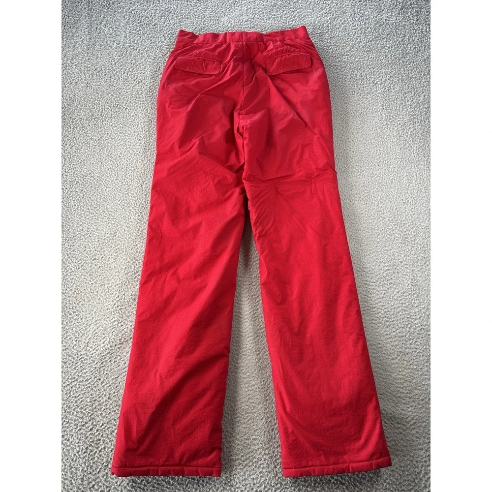 Vintage Polo Ralph Lauren Snow Pants Size‎ Medium x34.5 Red Cotton Down Filled